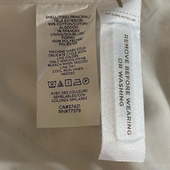 ANN TAYLOR Linen Zebra Striped Blazer in Tan and White Women's Blazer - Picture 12 of 12